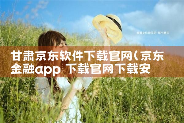甘肃京东软件下载官网