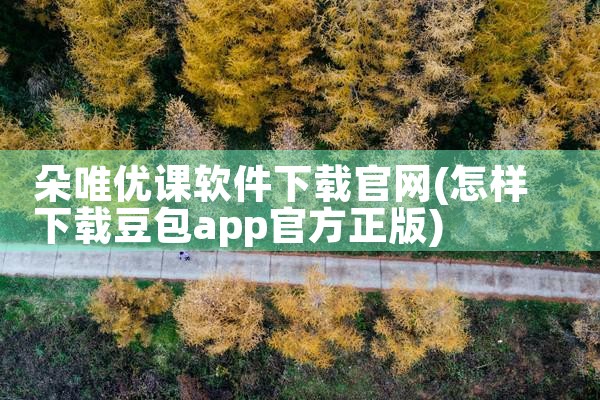 朵唯优课软件下载官网